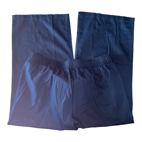 Dg2 LADIES PLUS SIZE BLACK LARGE LEG BLACK CROPPED PANTS WITH ELASTIC WAIST P1X - Picture 3 of 3